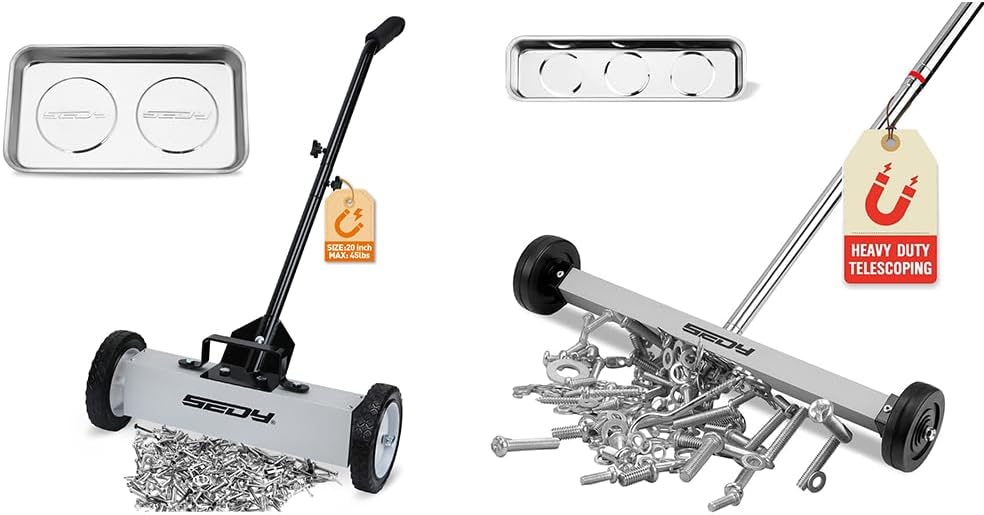 17 inch & 18 inch Magnet Sweeper Magnetic Nail Roller with Trays