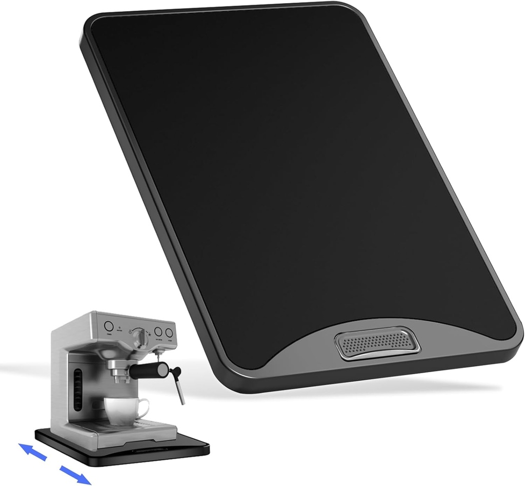 KEINE MARKE Sliding Tray, Sliding Tray for Kitchen Appliances, Coffee Maker, Heavy Duty Kitchen Appliance Tray, Space Saving | Countertop Organizing Tray (10.3" W × 15.4" D)