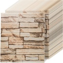 3D Wall Panels Peel and Stick, 40 PCS PE Foam Stone 3D Wallpaper, Faux Brick Wall Panels for Bedroom, Living Room, Stairs, Kitchen, Rock White