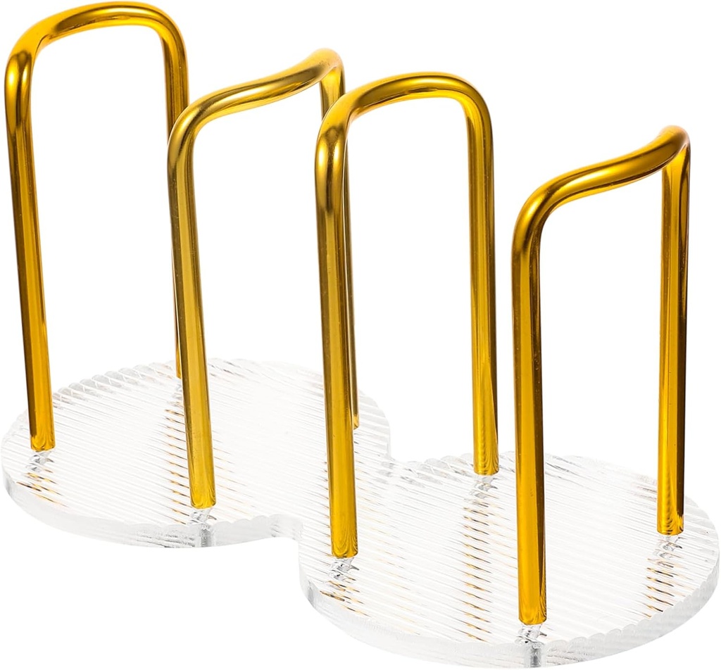 LIFKOME Dual Tube Acrylic Paper Cup Holder Dispenser Lightweight Coffee Cup Organizer for Cafe and Home Sturdy Desktop Storage