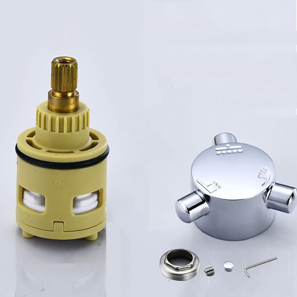 22/25/26/28/33/35/40mm Ceramic Tap Cartridge Replacement, Ceramic Disc Cartridge Faucet Water Mixer Tap Inner Control Kitchen Faucet Valve (II-26MM)