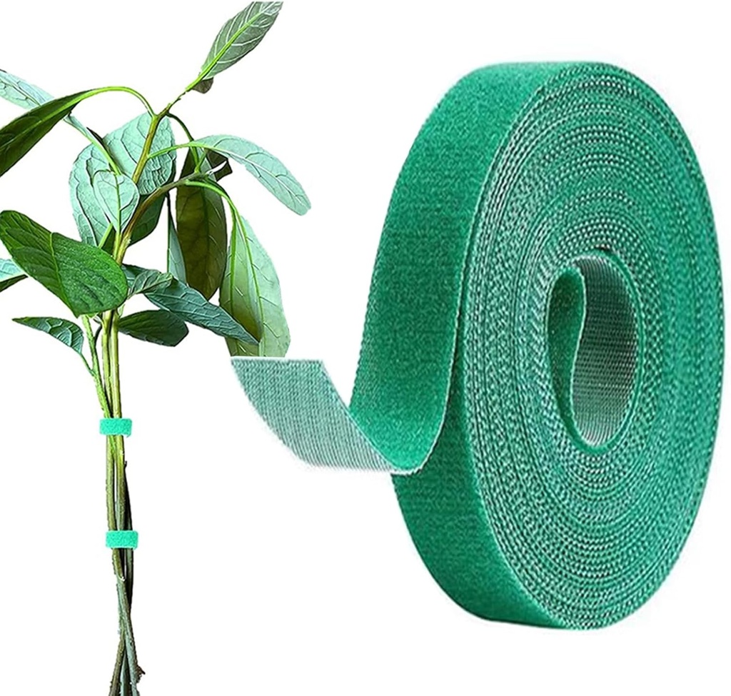 Plant Tape Garden Tape, Plant Ties Tape Garden Ties for Climbing Plants Adjustable Garden Tape for Plants Outside Plant Supports for Growing Reusable Green Garden Plant Tomato Tape (33ft X 1/2inch)