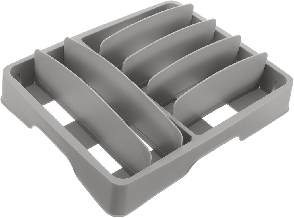 Multi-compartment Cutlery Organizer for Kitchen Use Smooth Utensil Storage Box Reusable Silverware Holder for Countertop Easy to Clean and Manage