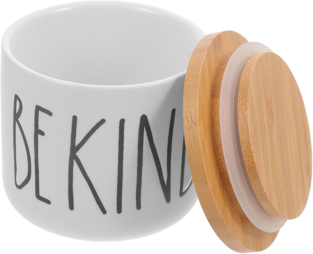 OUNONA Ceramic Spice Container Airtight Lid Storage Jar for Salt Seasoning Barbecue Sugar