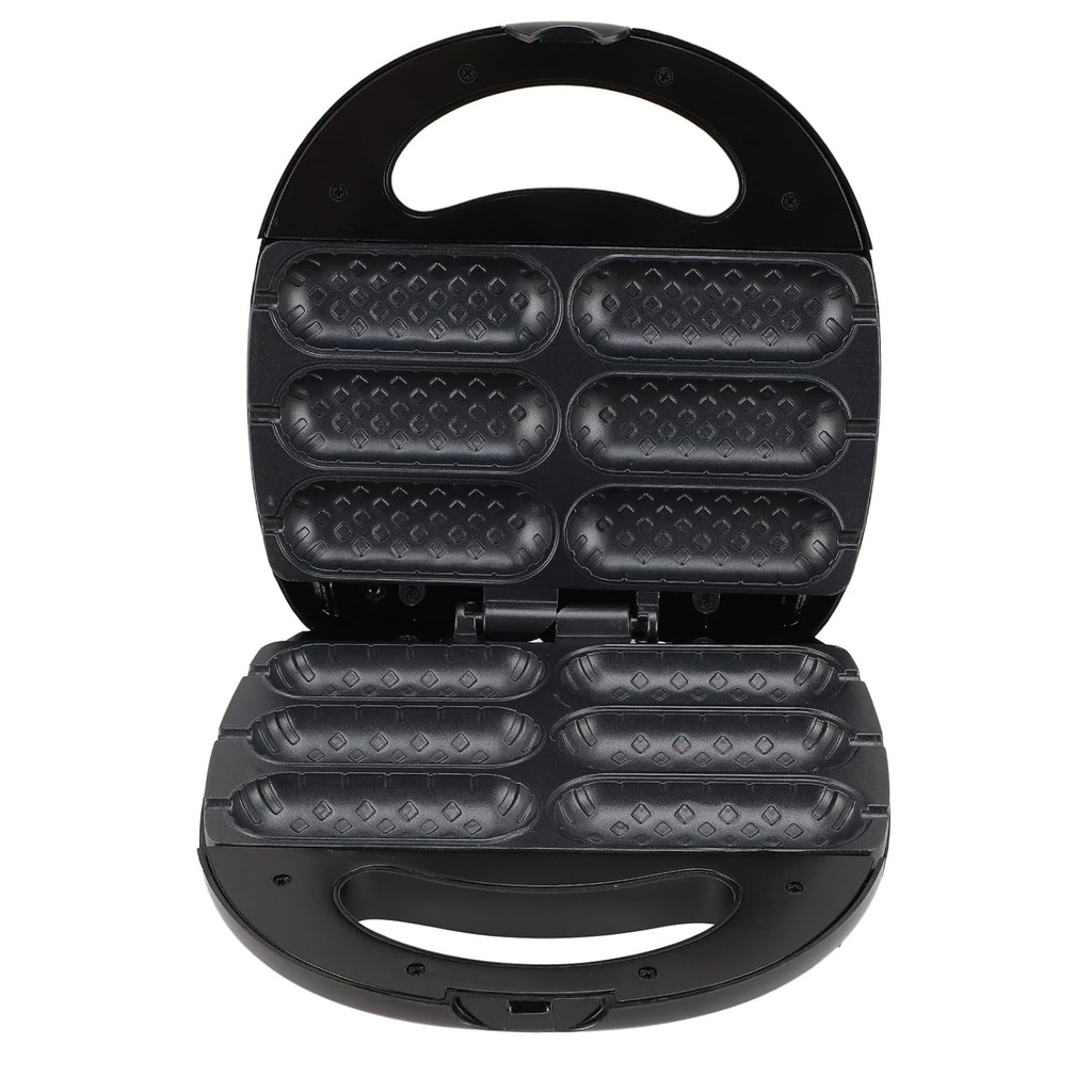 850W Quick Heating Automatic Hot Dog Waffle Maker, 6 Corn Dogs Waffle Machine Anti Stick, Easy to, Party Restaurant (US Plug 110V)