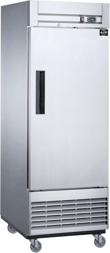 Commercial Reach-in Freezer, ETL 1 Door Upright, 27" W 17.2 cu. ft. 4 Shelves Auto-Defrost, Stainless Steel Restaurant 06881