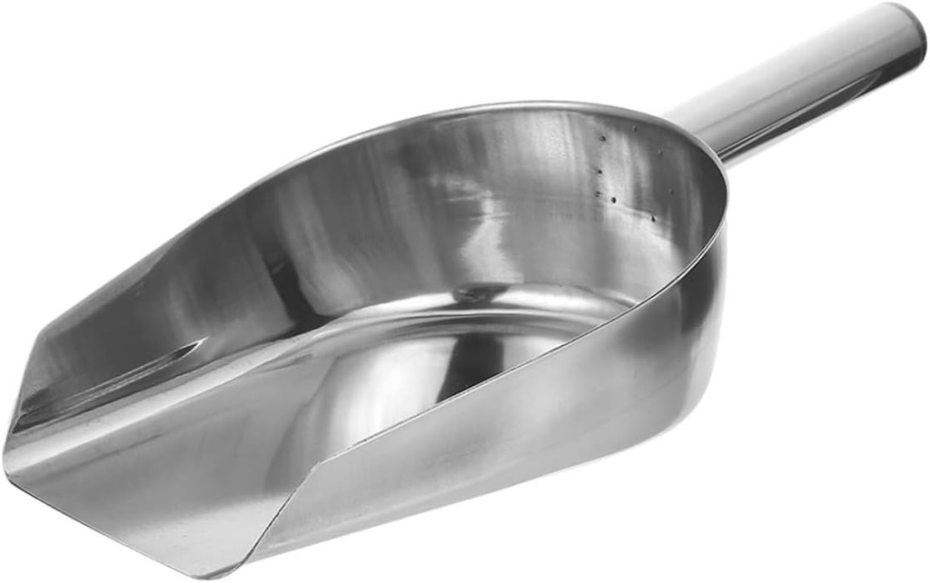 STOBAZA Multi-functional Stainless Steel Scoop for Ice Cereal and Popcorn Food Shovel for Kitchen and Restaurant Use Compact Design for Easy Handling