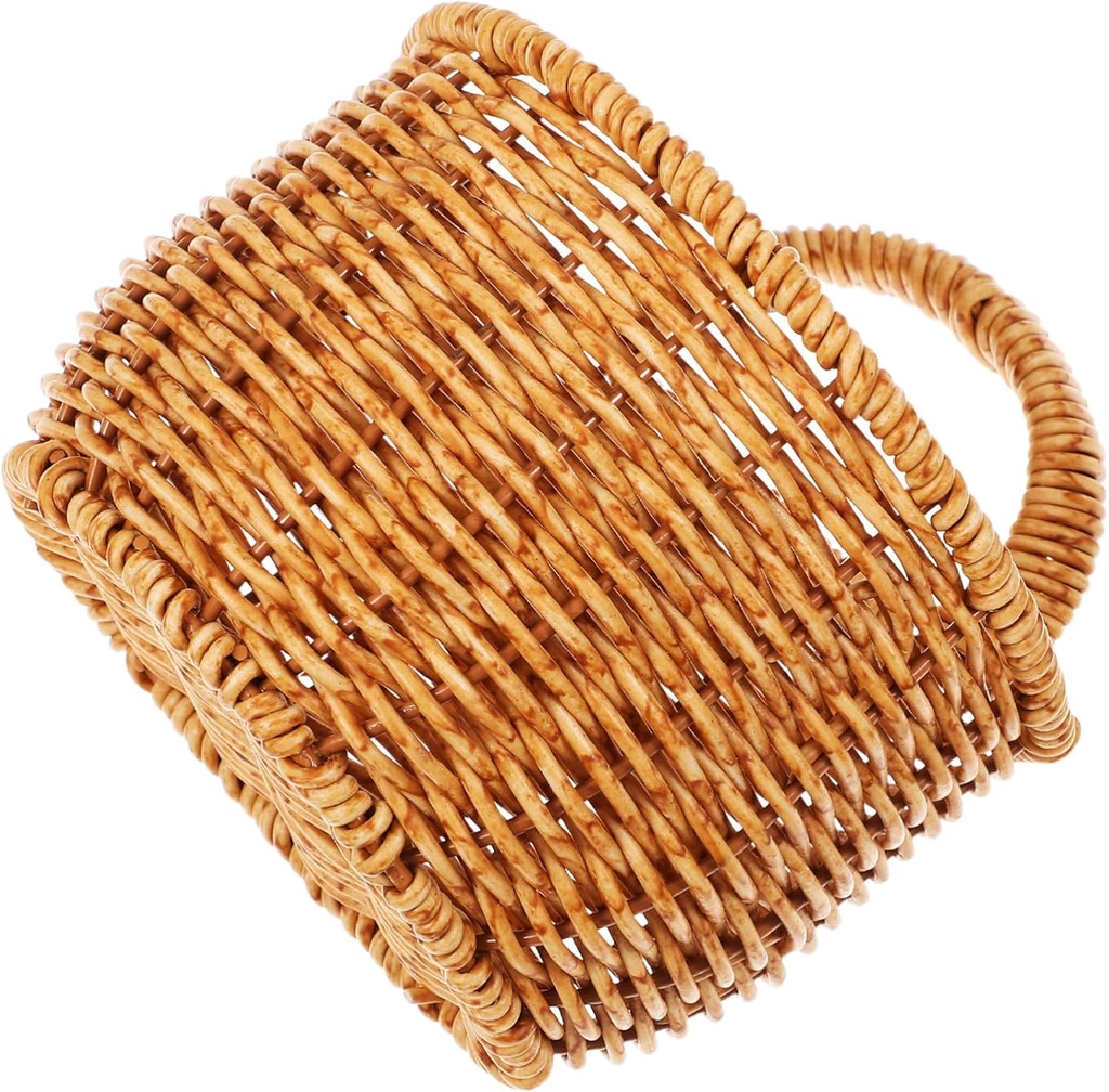 Ciieeo Small Woven Basket Kitchen Storage Bread Fruit Vegetable Natural Rattan Design for Friends Family
