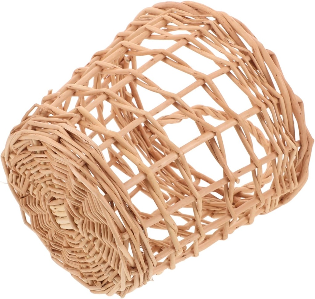 Luxshiny Hanging Woven Basket for Kitchen Storage Multifunctional Rattan Container for Garlic Ginger and Small Essentials Space-saving Wall Decor Organizer