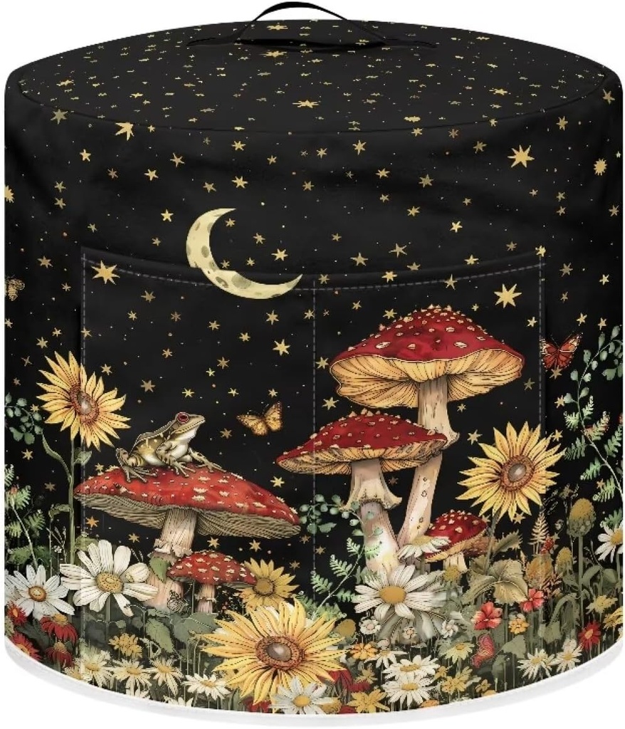 Instant for Pot Accessories 3 qt Dust Cover Red Mushroom Protective Covers for Kitchen Small Appliances Universal Pressure Cooker Rice Cooker Air Fryer Accessories Round Cover