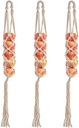 3 Macrame Hanging Fruit Basket Storage Wall Hanging Storage Boho Kitchen Decoration