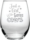 Just a Girl Who Loves Cows (15 oz) Cow Wine Lover Birthday Gift, Funny Birthday Gifts for Women, Housewarming, Anniversary, Christmas - Dairy Farm Wife Kitchen Drinking Cup - Highland Decor Barware