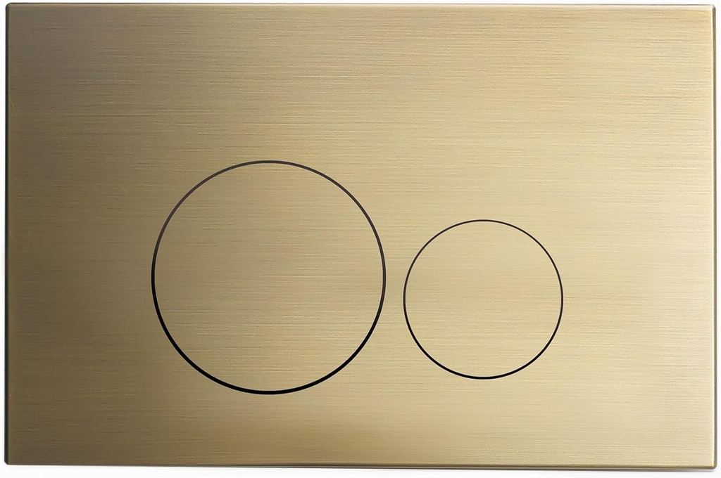 Swiss Madison Well Made Forever Wall Mount Actuator Flush Push Button Plate in Brushed Brass (SM-WC001Z)