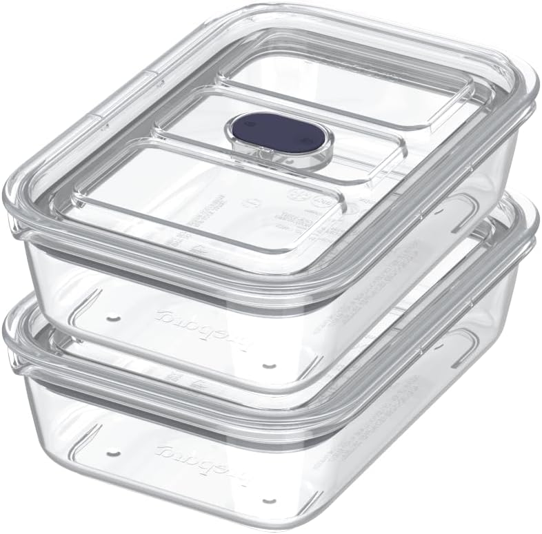 Prepara LatchLok Click 4.3 Cup Food Storage Container, Set of 2, Storm