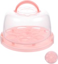 ABOOFAN Elegant Cake Box Lid and Handle Cake Carrier for Cupcakes Cookies Pies Muffins Bread Storage