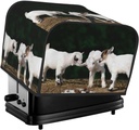 Oven Cover Kitchen Bread Machine Protector,4 Slice Toaster Cover For Home,Fingerprint Coaster Cover,Kitchen Small Appliance,Cute Goat Baby