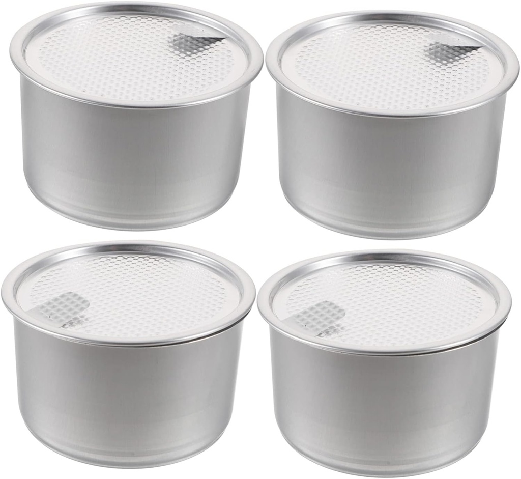 4pcs Food-grade Aluminum Dessert Canister Airtight Cookie Jar for Storage Preservation Lightweight Aluminum Cake Container for Cat Dog Food