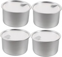 4pcs Food-grade Aluminum Dessert Canister Airtight Cookie Jar for Storage Preservation Lightweight Aluminum Cake Container for Cat Dog Food
