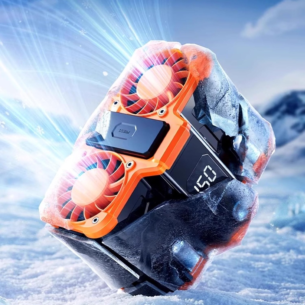 Air Conditioner Portable Small Wireless 150 Wind Speeds Waist-Mounted Fan 2 Independent Battery Compartments with Lighting Night Light Desk Air Conditioner Fan