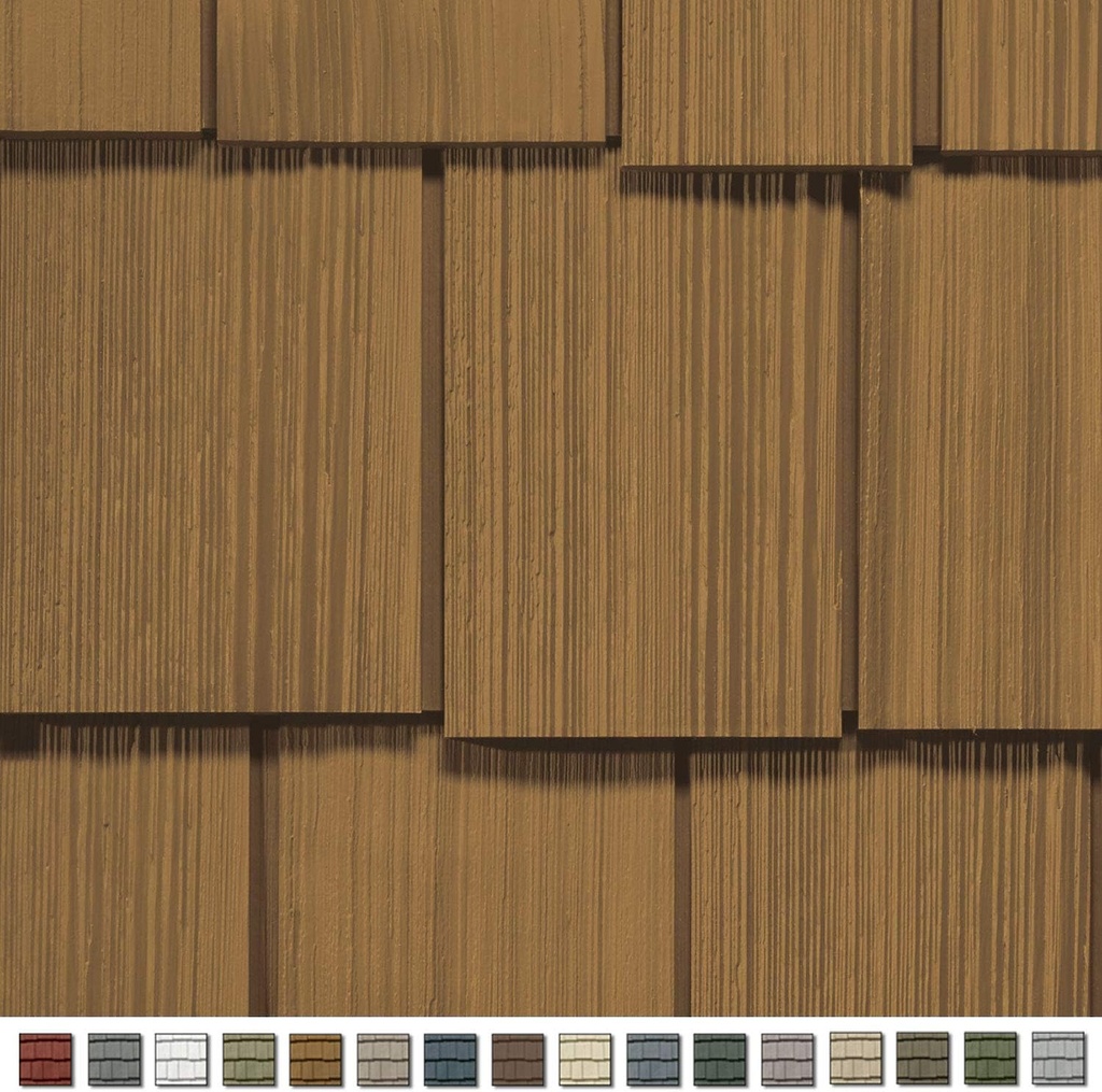 Cedar Impressions Double 9in. Staggered Rough Split Shakes (1/2 Square) Mountain Cedar