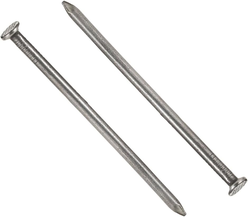 MewuDecor 4.0 x 100mm (4" Length) Flat Nails for Picture Wall Hanging, Wood Nails, Common Nails Hanging Nails, 50 PCS