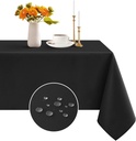 Romanstile Rectangle Tablecloth - Waterproof and Wrinkle Resistant Washable Polyester Table Cloth for Kitchen Dining/Party/Wedding Indoor and Outdoor Use (60 x 84 inch,Black)