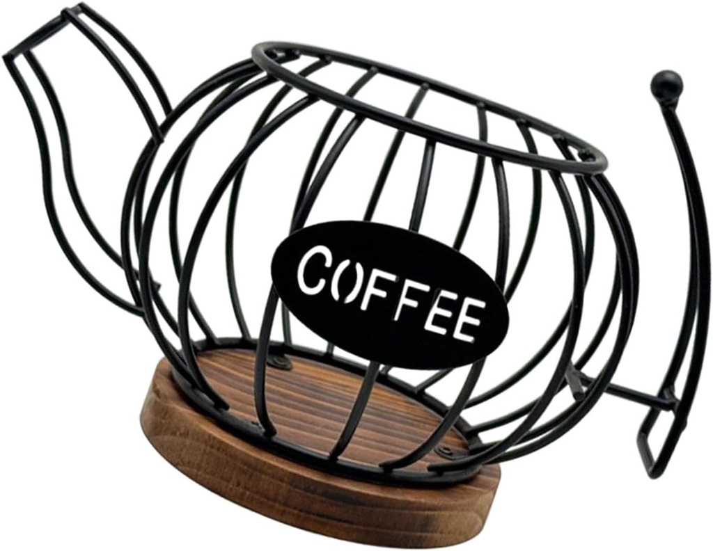 Creative Wrought Iron Coffee Pods Holder Rusts Storage Organizers For Home Cafe Hotel Desktop Decoration Decorative Hotel Coffee Accessory