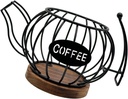 Creative Wrought Iron Coffee Pods Holder Rusts Storage Organizers For Home Cafe Hotel Desktop Decoration Decorative Hotel Coffee Accessory