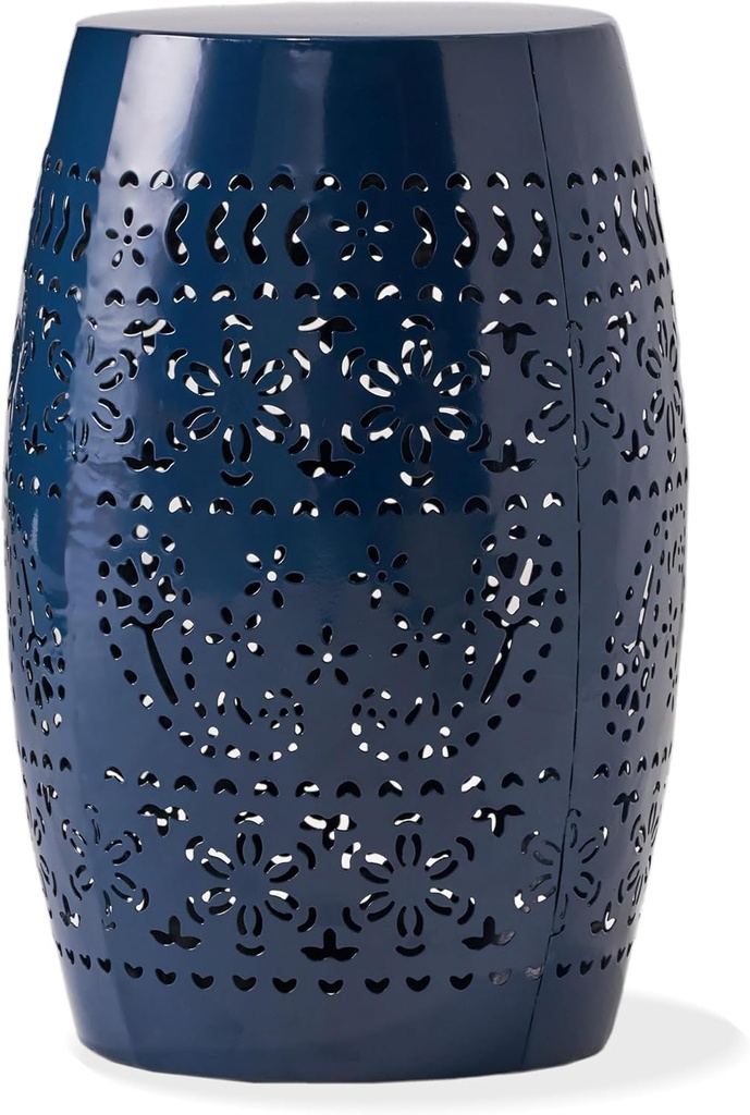 Christopher Knight Home Ruby Outdoor 12" Iron Side Table, Dark Blue