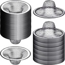 100 Pack Sink Drain Strainer, 2" Top / 1" Stainless Steel Mesh Bathroom Sink Strainer, Hair Catcher for Bathroom Sink, Utility, Slop, Laundry, RV and Lavatory