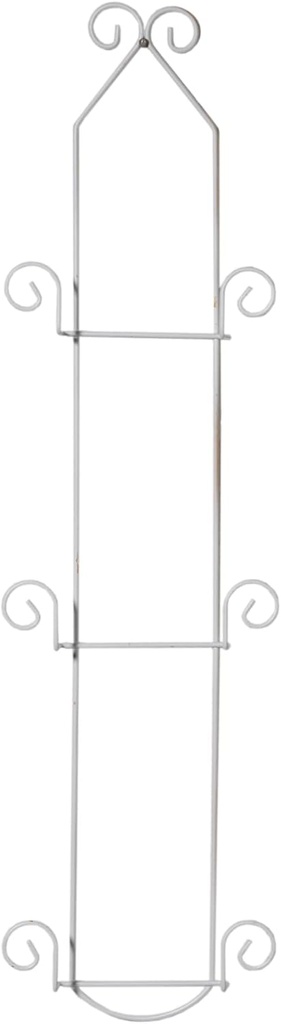 Tripar 3 Tier Vertical White Plate Rack for Collectible Plates, Plaques, Dishes, & China