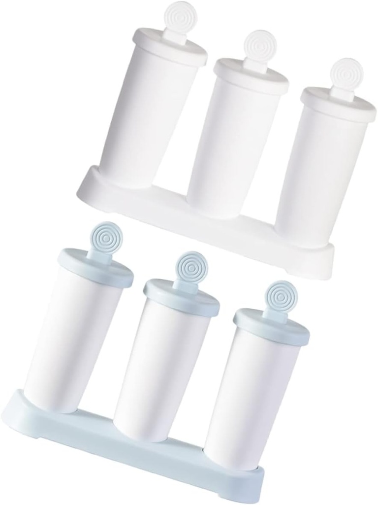 2pcs Popsicle Mold Set Diy Ice Cream Maker with Food-safe Lollipop Shape Ice Mold for Homemade Treats Blue White