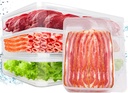 4PCS Deli Meat Container for Fridge,Plastic Bacon Container for Refrigerator,Large Lunchmeat Cold Cuts Storage Containers for Fridge,Christmas Cookie Holder with Removable Drain Plate and Lid
