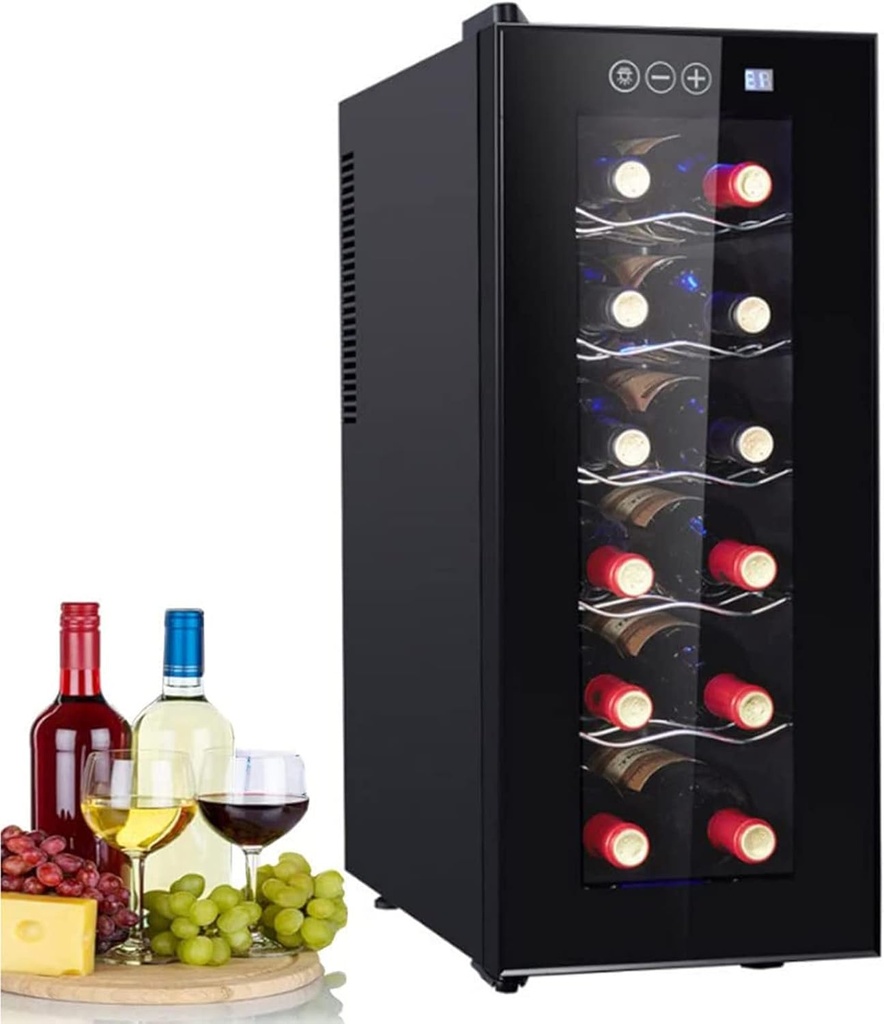 12 Wine Cellar Storage 33L 8 ° C ~ 18 ° C Compressor Type Wine Cooler Wine -Saving Small Home Work Wine Bottle Cold Storage Design Home Appliance Home Appliance