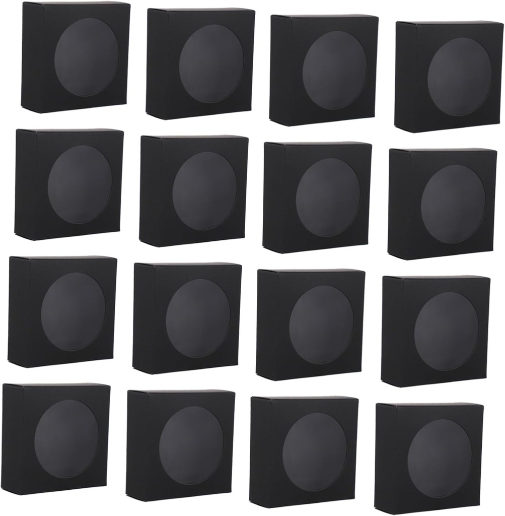 25pcs Cupcake Packaging Boxes Kraft Paper Dessert Boxes Window Egg Tart Holder Cake Wrapping Party Decorations