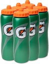 Gatorade 32 Oz Squeeze Water Sports Bottle - Value Pack of 6 - New Easy Grip Design for 2014