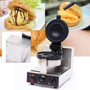 Mini Waffle Maker Ice Cream Filling Waffle Maker UFO Burger Waffle Maker Electric Hamburger Sandwich Maker Panini Press Grill and Waffle Iron Set (Single)