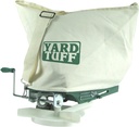 Yard Tuff Outdoor Lawn Garden 25 Pounds Shoulder Seeder and Grass Seed Spreader with Canvas Bag and Shoulder Strap, Green/White
