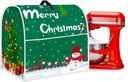 Christmas Stand Mixer Cover - Compatible with 6-8 Quart for Kitchen Appliance - Santa Claus and Snowman Dust Cover with Pockets for Accessories Xmas Home Kitchen Decor