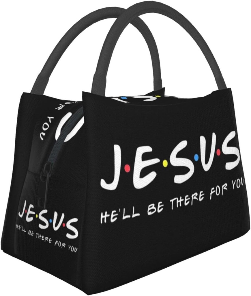 Jesus Lunch Box for Women Men,Portable Lunch Bag Tote Bag Reusable Snack Bag for Work,Picnic,Camping