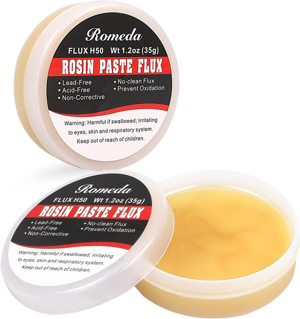 2 Jar Solder Flux, Flux for Soldering, Rosin Soldering Flux Paste for Lead-Free Electronics Soldering and Soldering DIY (1.2oz/35g in a Jar)