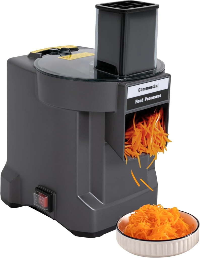 Vegetable Chopper 3 IN 1 Commercial Vegetable Processor Cutter w/ 3 Blades, 110W Electric Vegetable Slicer Shredder Dicer for Onion Potatoes Carrots Black 2.5mm Thickness 110V