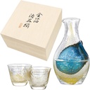 Made in Japan Cold wine set (gold foil) 【Cup】 【Tokutoshi】 【Japanese sake】