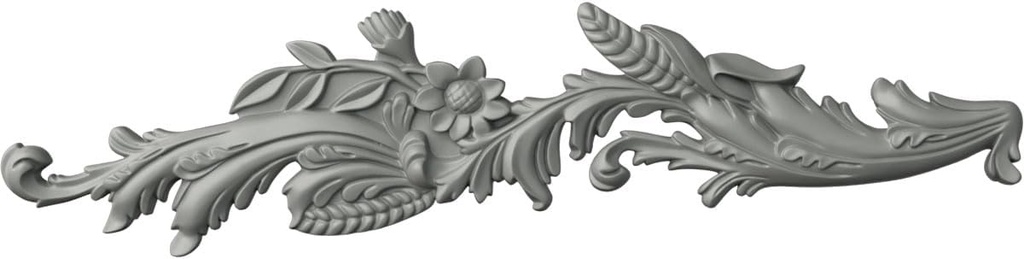 Ekena Millwork 26 3/4"W x 6 5/8"H x 1 1/8"P Elsinor Swag Onlay, Left