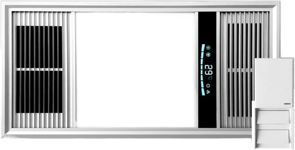 Ventilation Fan Integrated Ceiling Exhaust Fan Light Combo, 2-in-1 Ultra Quiet Bathroom Fan with LED Light, 30×60cm Ceiling Ventilation Fan Vent for Home Household ventilating Fan(Color:Gold)