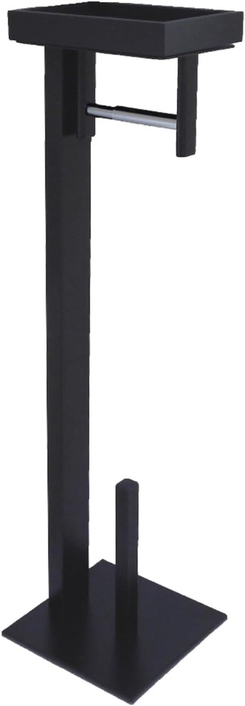 Kingston Brass SCC8500 Edenscape Freestanding Toilet Paper Holder with Storage Shelf, Matte Black