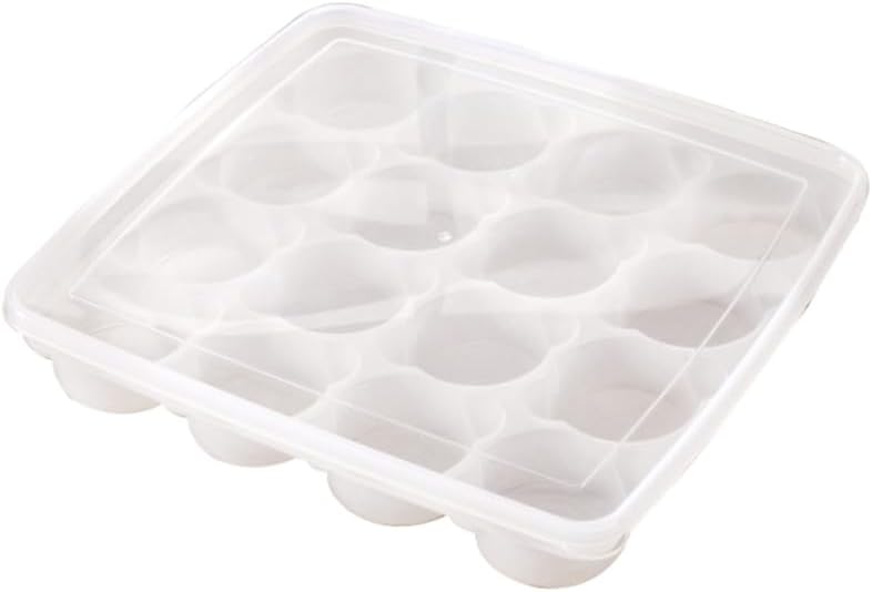 16grid Cavity Sushi Container with Lid Stackable Cupcake Storage Box for Refrigerator Food-grade Material Transparent Design for Easy Food Identification for Parties and Gatherings