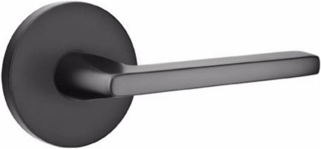 Emtek Dummy Set, Disk Rosette, Helios Lever, Flat Black