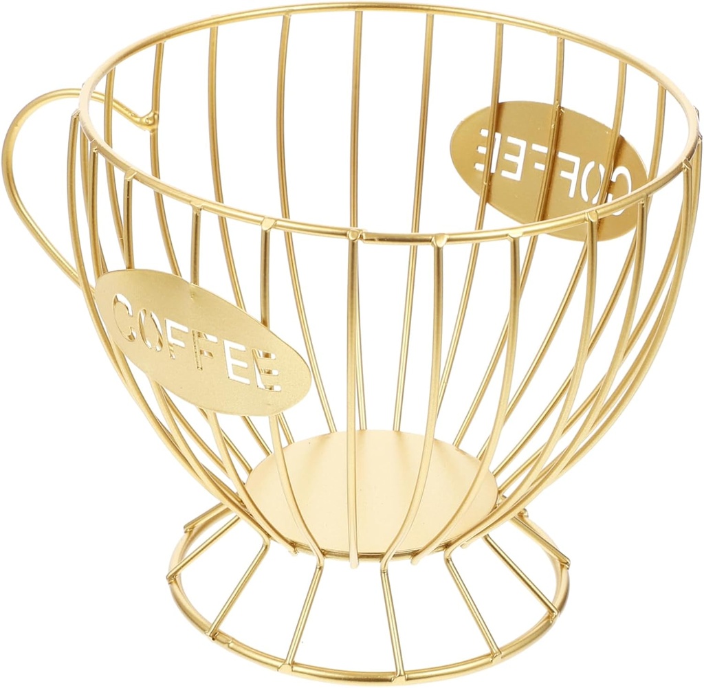 Iron Storage Basket Coffee Pod Holders for Counter Coffee Cup Holders Bar Decor