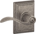 SCHLAGE F40ACC621ADD Addison Collection SCHLAGE Privacy Lever, Distressed Nickel